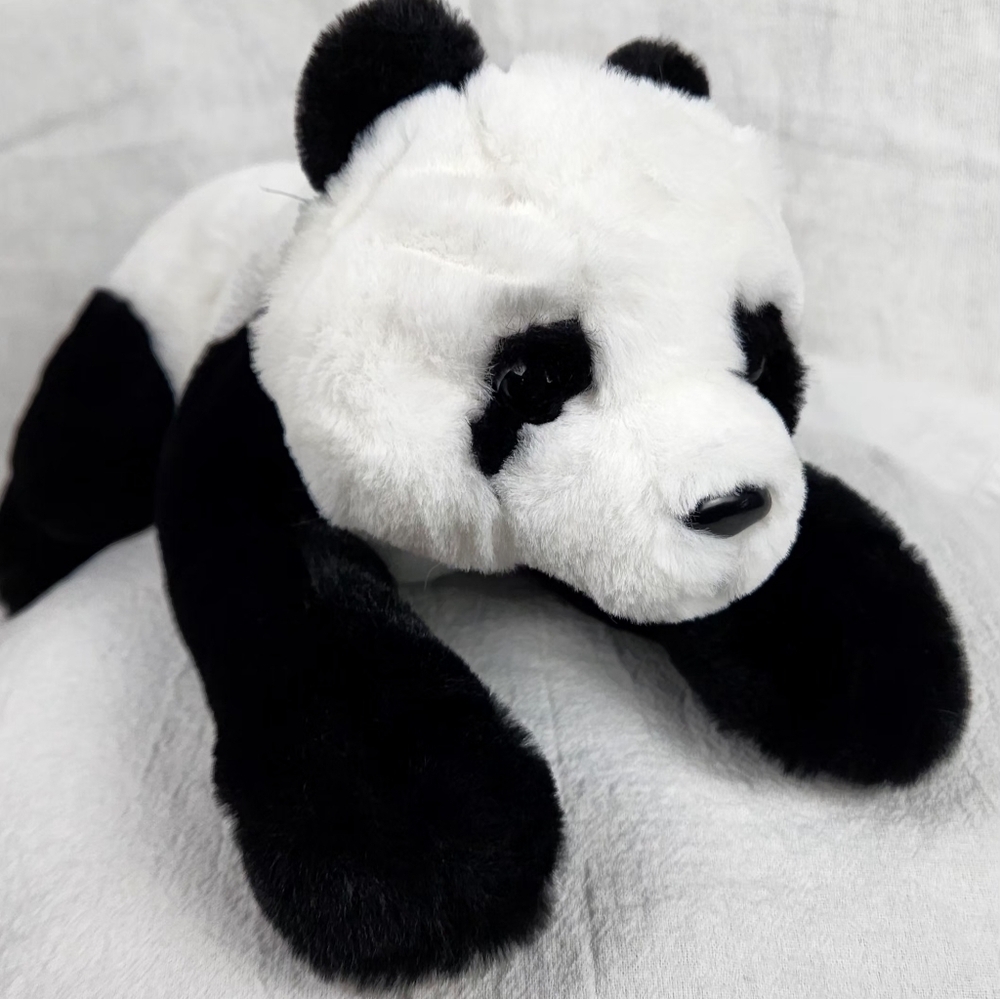 FAO Schwarz Panda Plush Stuffed Animal 2020 Soft Black White Bear Toy 14"